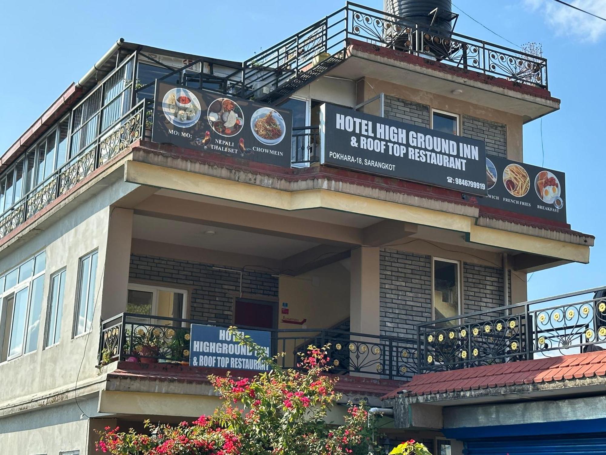Hotel High Ground Inn Sarangkot Pokhara Eksteriør bilde